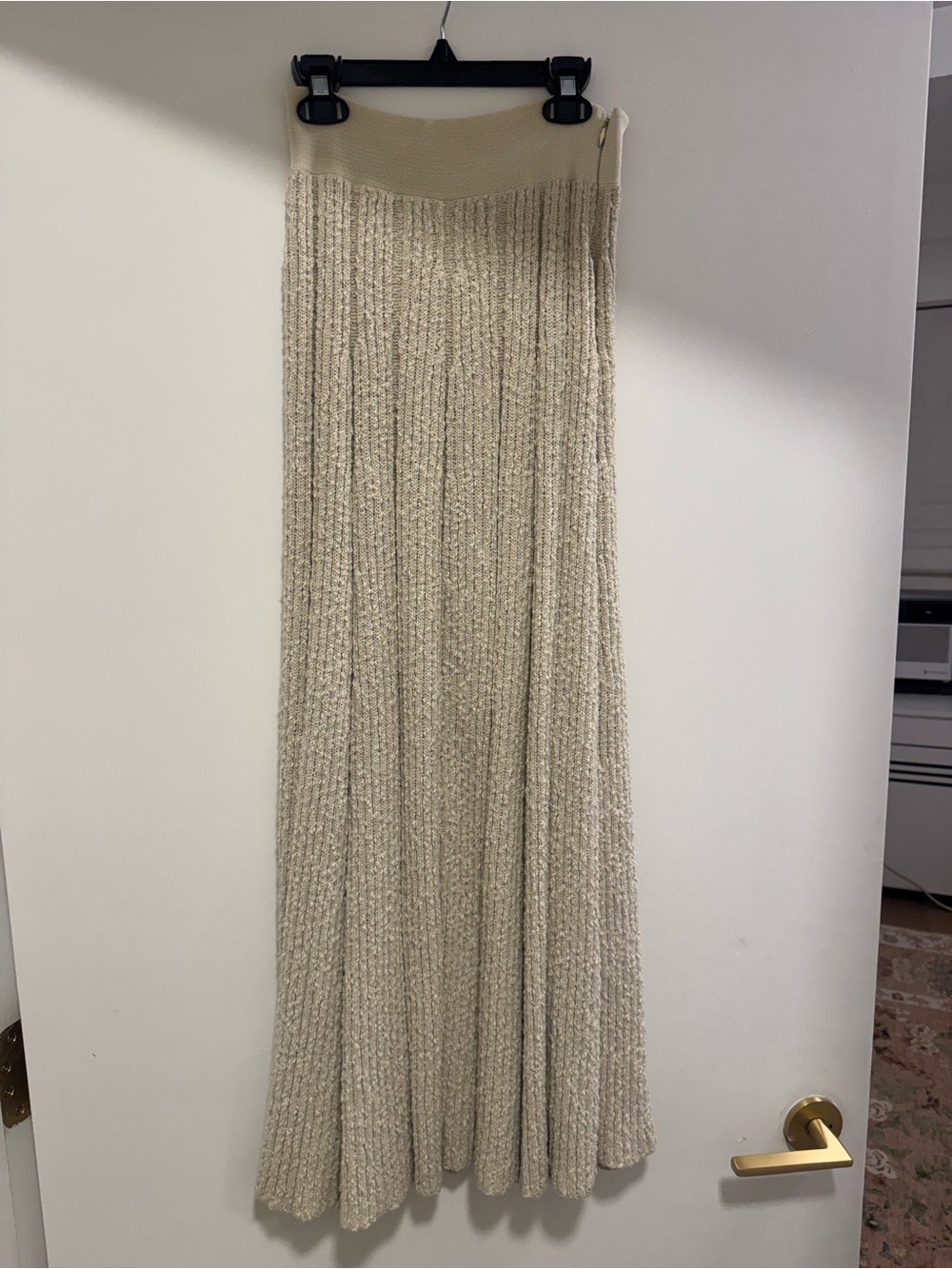 Tory Burch Cream Textured Knit Drapery Panel